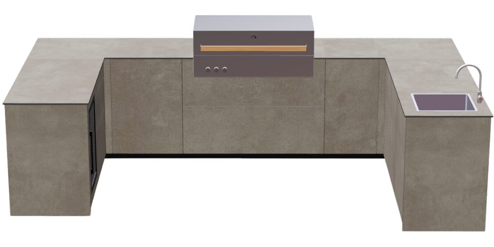 OUT4KITCHEN U Kueche mit Flammkraft 1